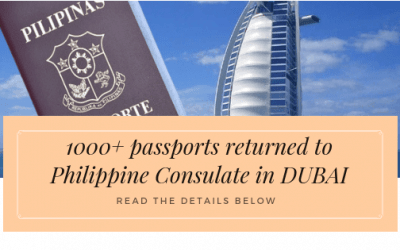 1000+ Of Passports Were Returned To Philippine Consulate In Dubai