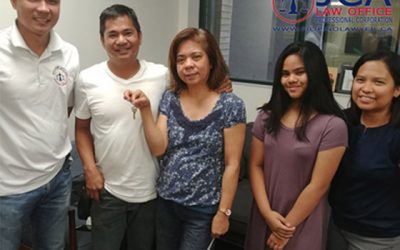 Avelino and Rosemarie on their recent home purchase