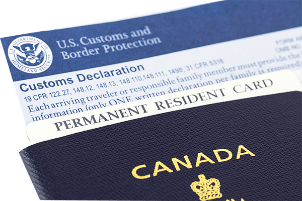 travel to us from canada with permanent resident