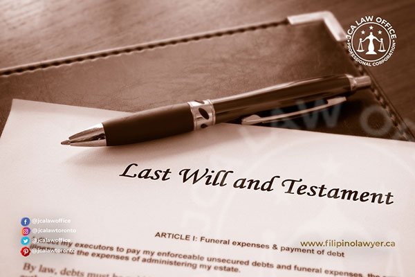 Last Will and Testament JCA Law Office service